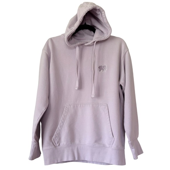 ivory ella Tops - Ivory Ella Women Organic Cotton Comfy Hoodie Lavender Embroidery Elephant Logo S